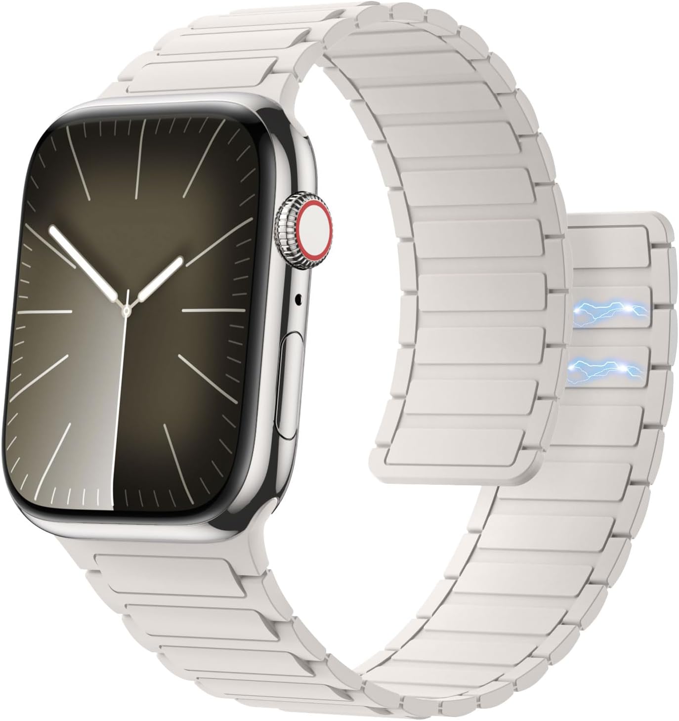 Elevate Your Style with the Magnetic Silicone Watch Band for Apple Watch - Compatible with Ultra/Series 1-9 in Sleek Black
