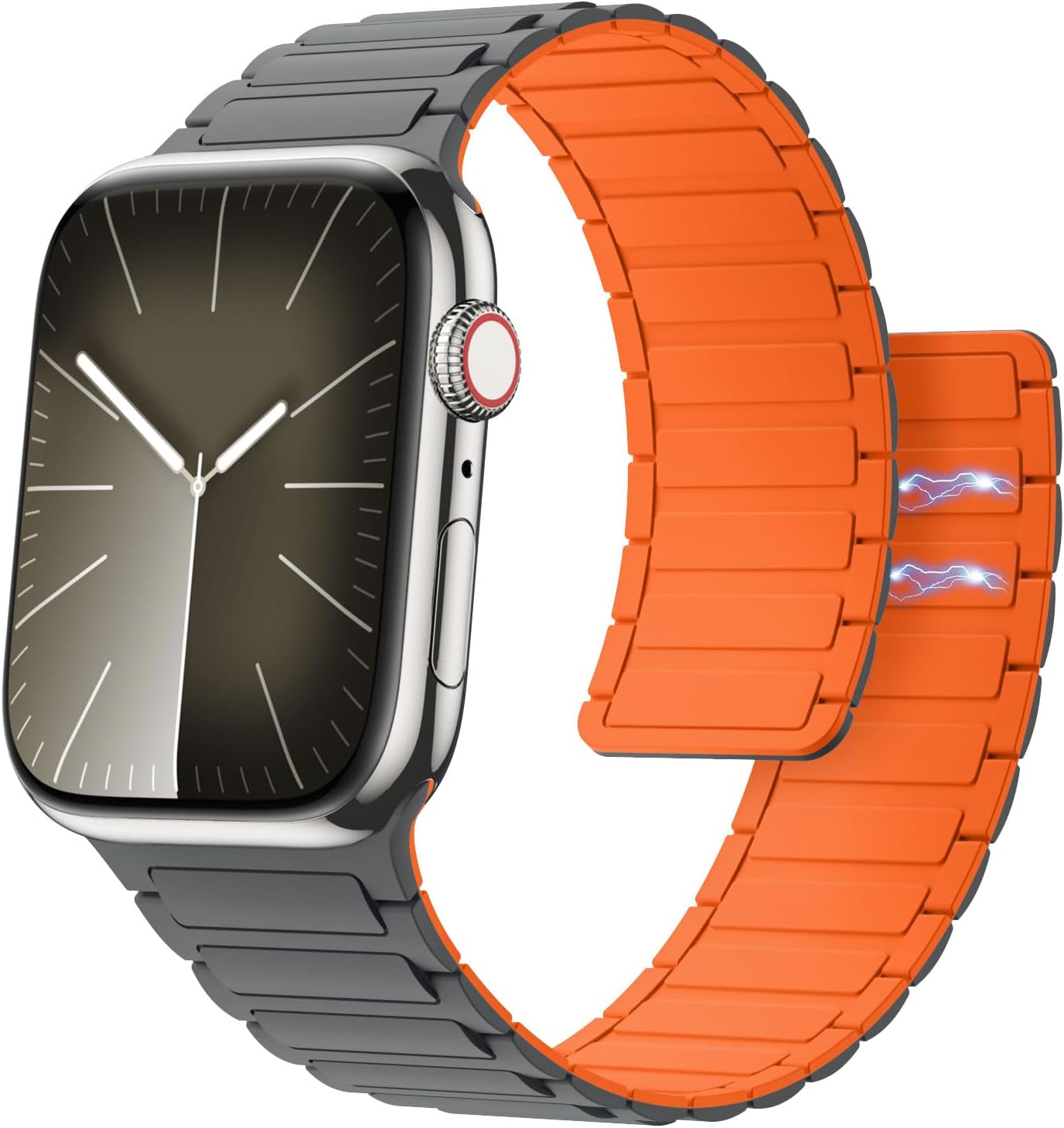 Elevate Your Style with the Magnetic Silicone Watch Band for Apple Watch - Compatible with Ultra/Series 1-9 in Sleek Black