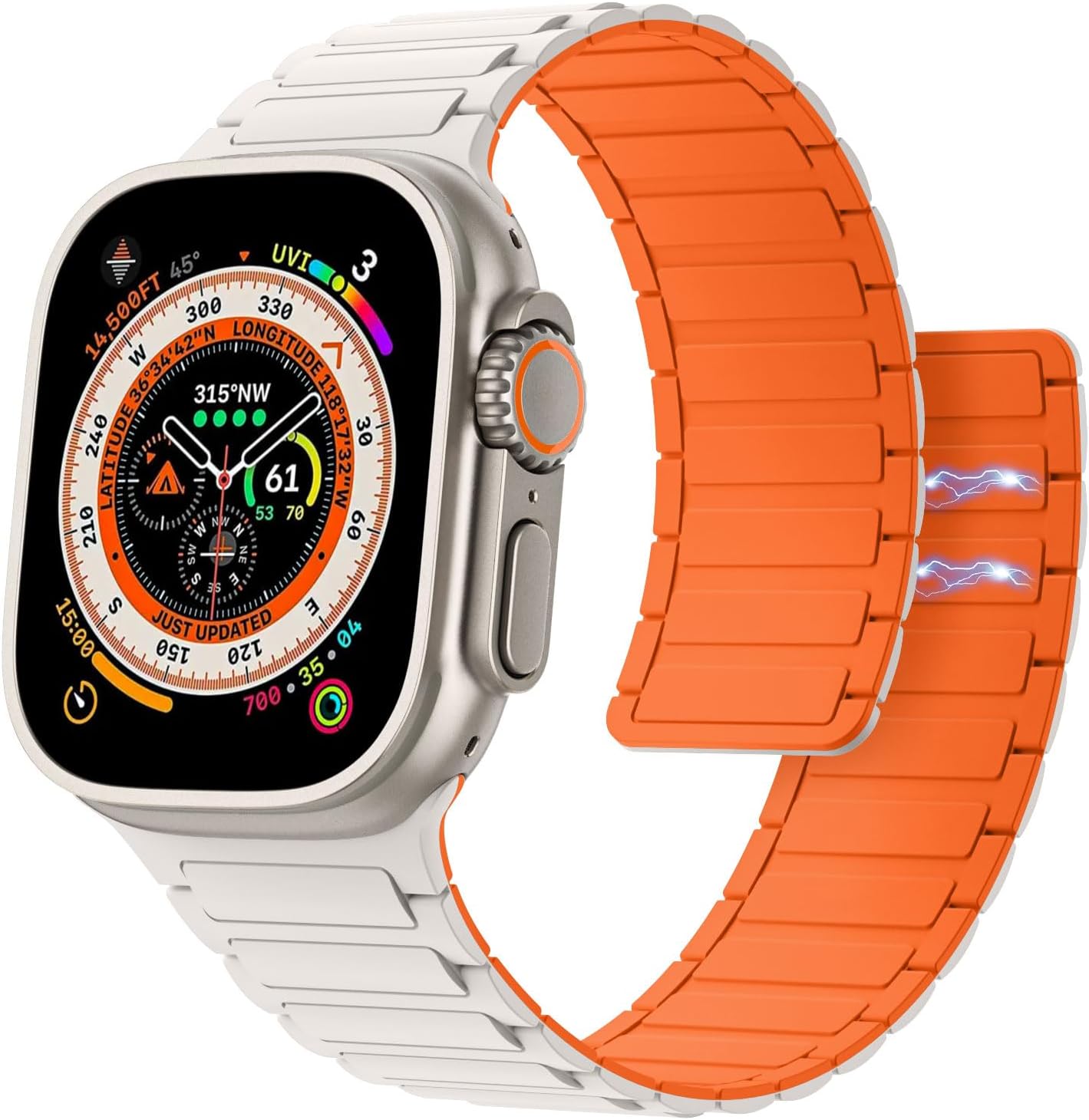 Elevate Your Style with the Magnetic Silicone Watch Band for Apple Watch - Compatible with Ultra/Series 1-9 in Sleek Black