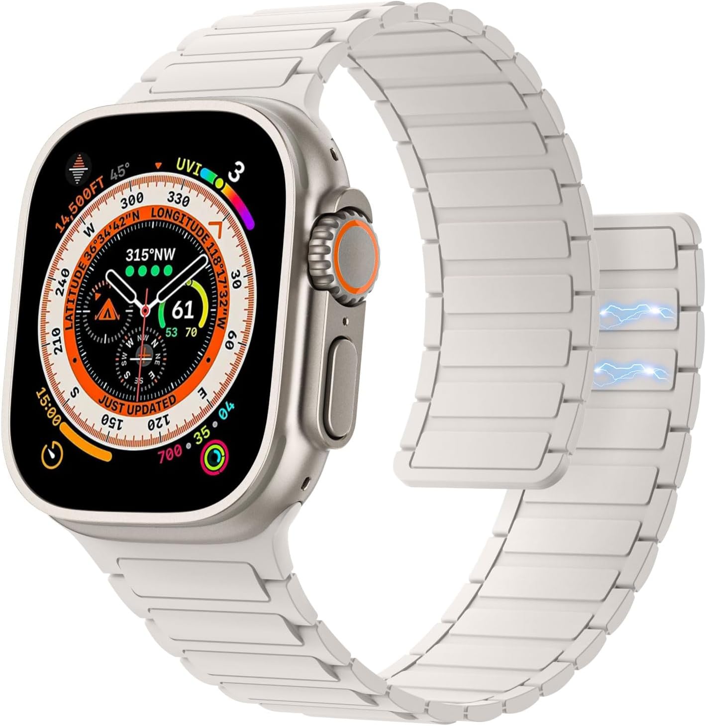 Elevate Your Style with the Magnetic Silicone Watch Band for Apple Watch - Compatible with Ultra/Series 1-9 in Sleek Black