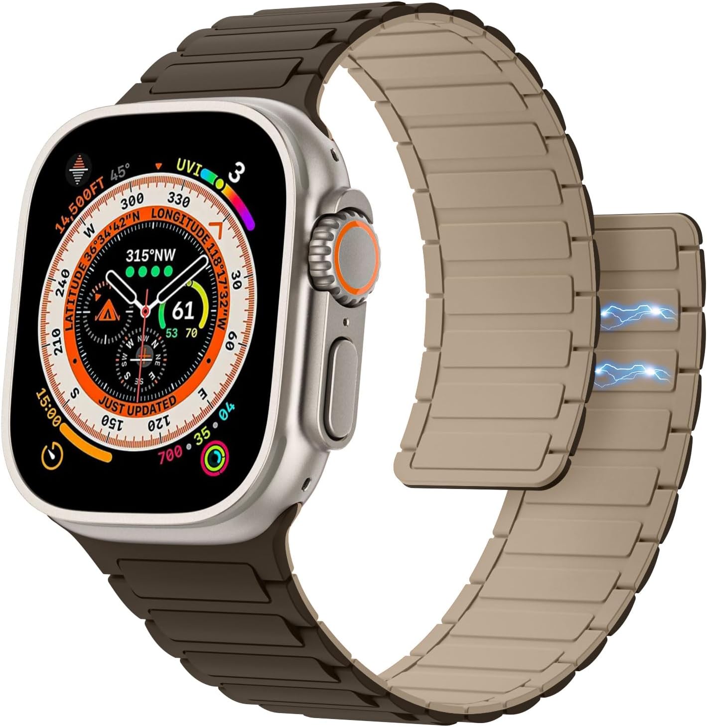 Elevate Your Style with the Magnetic Silicone Watch Band for Apple Watch - Compatible with Ultra/Series 1-9 in Sleek Black