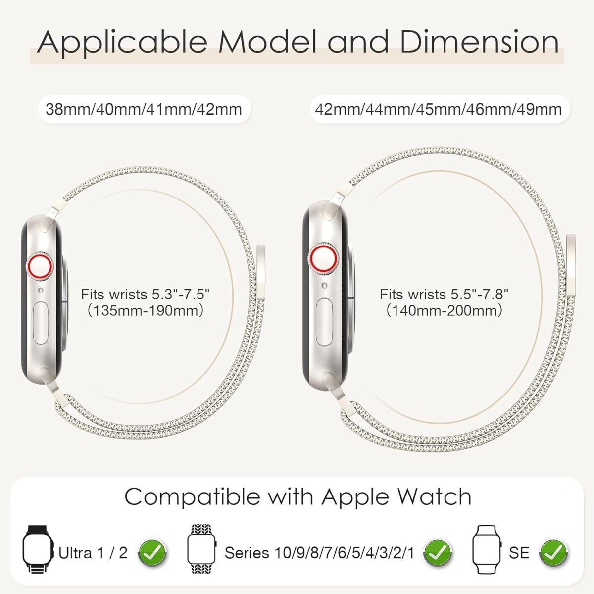 Lubur Milanese Apple Watch Band "Milan" - lubur - shop