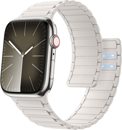 Elevate Your Style with the Magnetic Silicone Watch Band for Apple Watch - Compatible with Ultra/Series 1-9 in Sleek Black