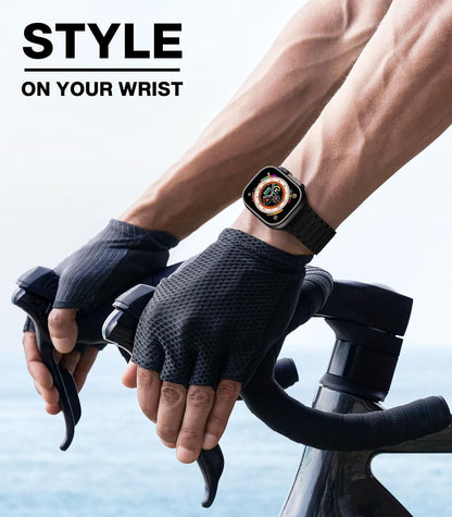 Elevate Your Style with the Magnetic Silicone Watch Band for Apple Watch - Compatible with Ultra/Series 1-9 in Sleek Black