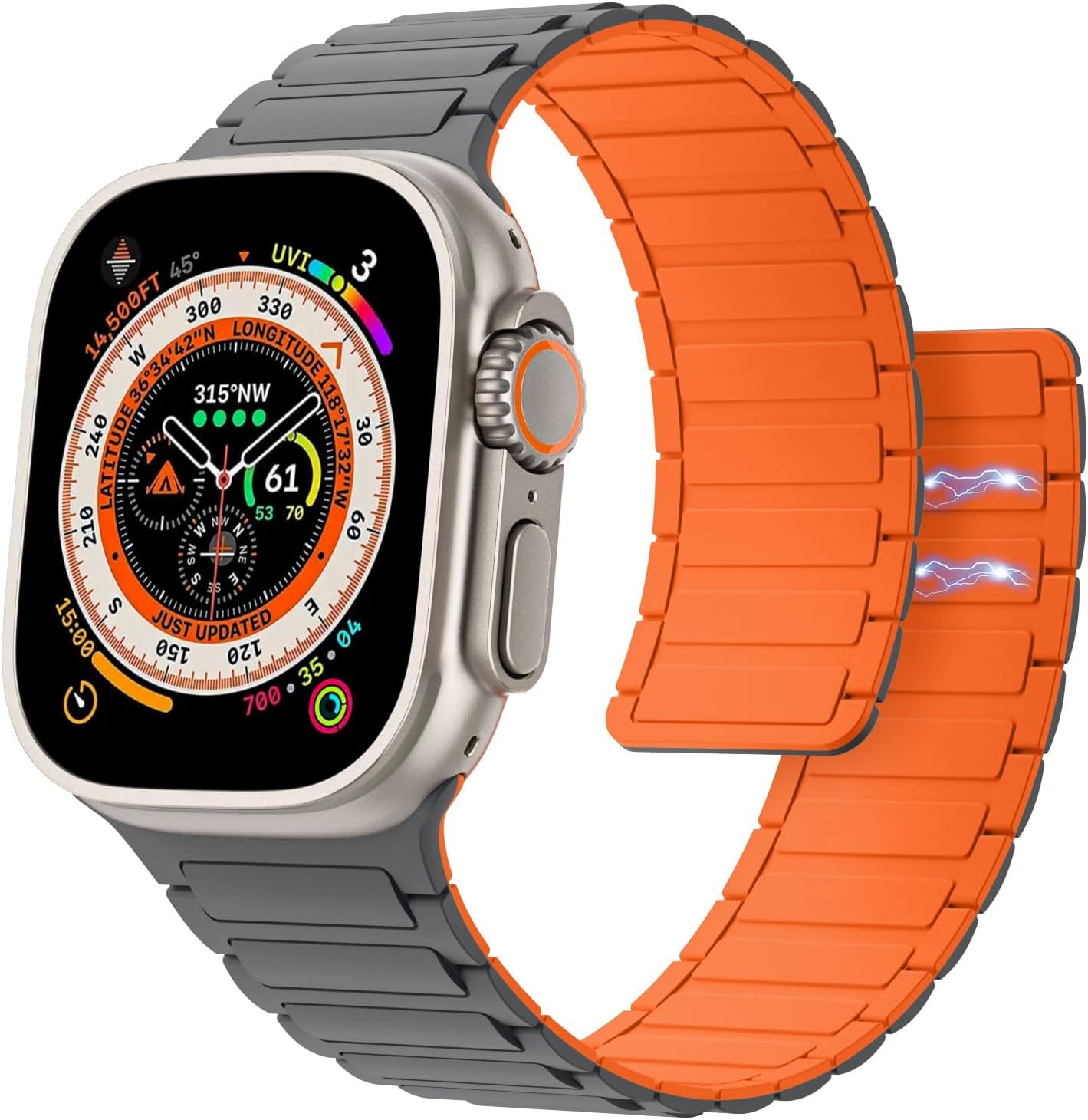 Elevate Your Style with the Magnetic Silicone Watch Band for Apple Watch - Compatible with Ultra/Series 1-9 in Sleek Black